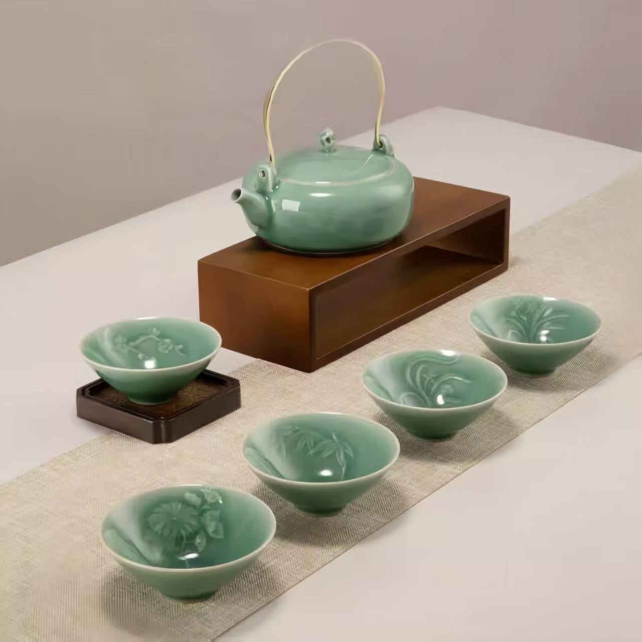 The Palace Museum Five Pure Elegant Gentlemen Tea Set Gift Box