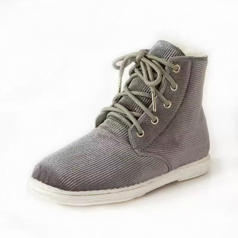 Neilan Sheng Wool Lining Corduroy Five-Eyelet Women's Boots