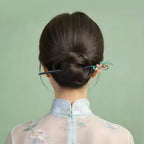 The HJ•Arts Cloisonne Enamel Finished New Chinese-Style Hairpin