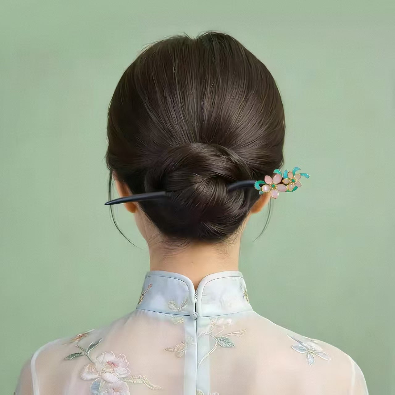 The HJ•Arts Cloisonne Enamel Finished New Chinese-Style Hairpin