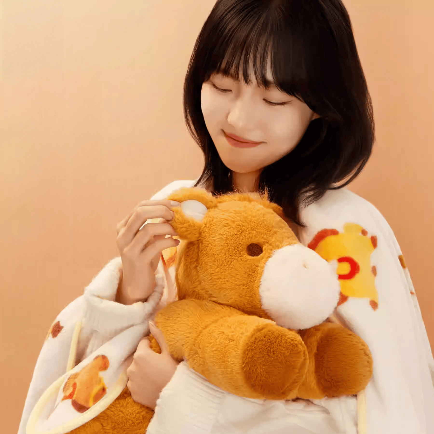 The Palace Museum Little Fortune Horse Pillow Blanket