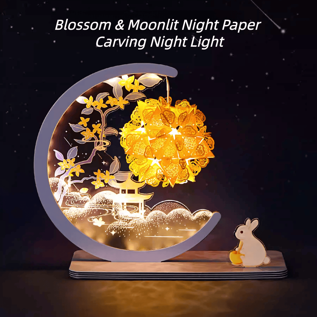 The Palace Museum Blossom & Moonlit Night Paper Carving Lamp