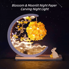 The Palace Museum Blossom & Moonlit Night Paper Carving Lamp