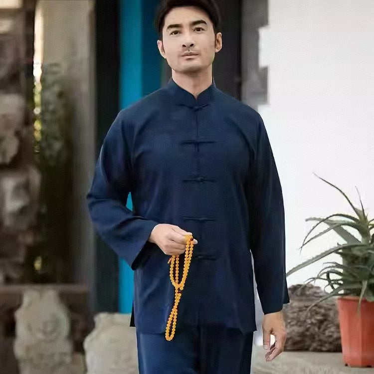 Rui Fu Xiang Tang-Style Long-Sleeve Garment Men's Coats