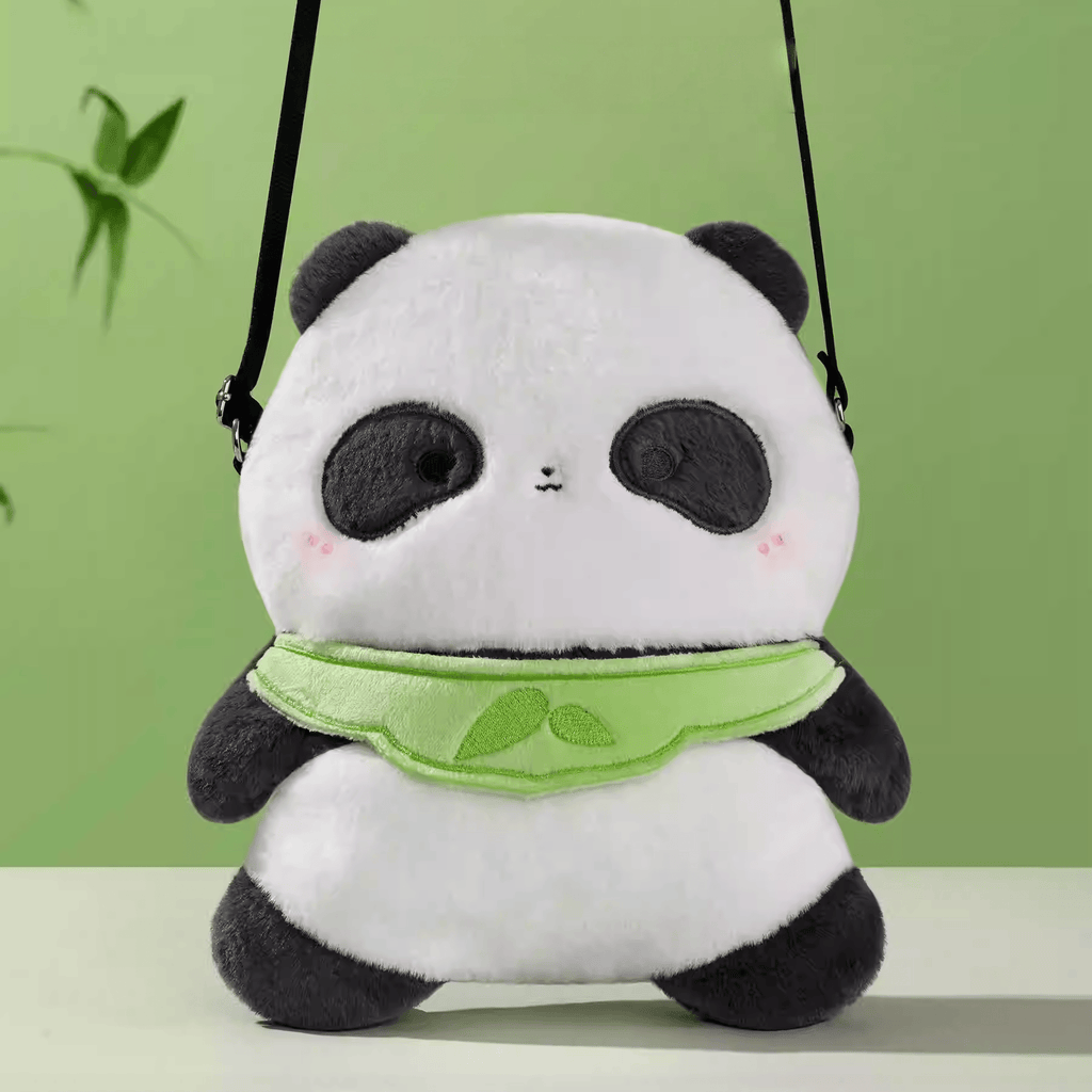 The Palace Museum Panda & Calligraphy Art Plush Crossbody Bag