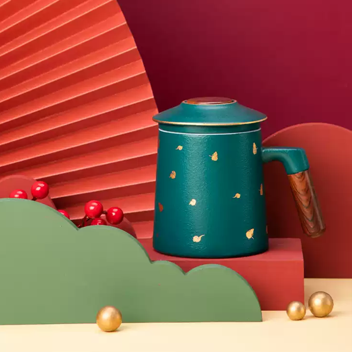 Shangxinle Forbidden City Ceramic Office Tea Leakage Cup