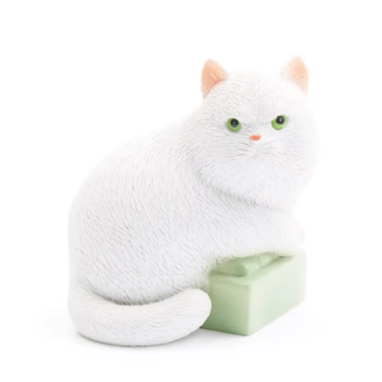 The Palace Museum Cute White Guardian Cat Creative Ornament for Car & Desktop
