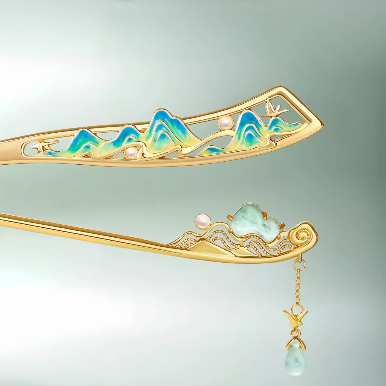 The Palace Museum Thousand-Mile River and Mountains Hairpin