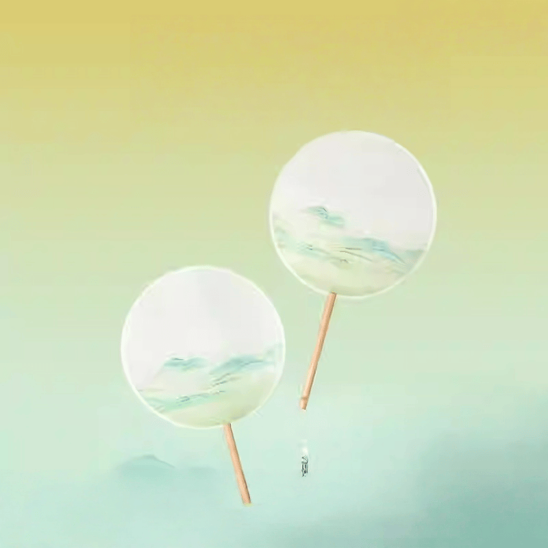 The Palace Museum Qianli Jiangshan Pure Silk Round Fan