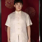 Ruifuxiang Tang Garment Loose-Fit Top Breathable Layered Robe Men's T-Shirts