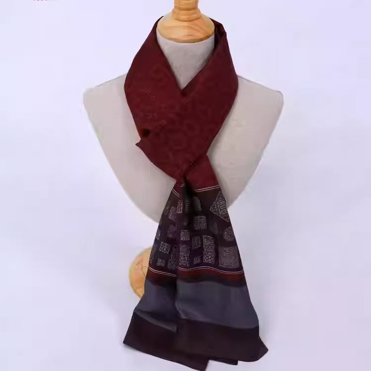 Rui Fu Xiang  Business British-Style Long Silk Men's Scarfs