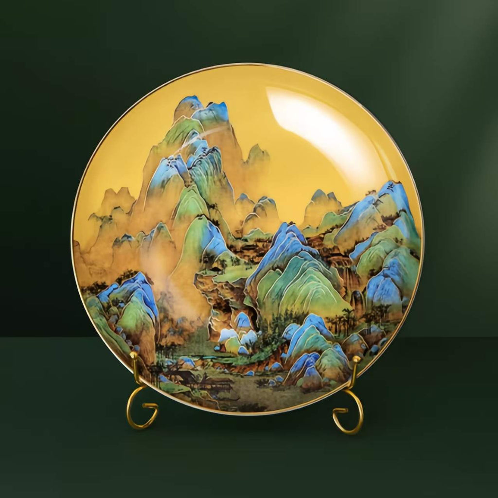 The Palace Museum Thousand Miles of Rivers and Mountains Bone China Plate