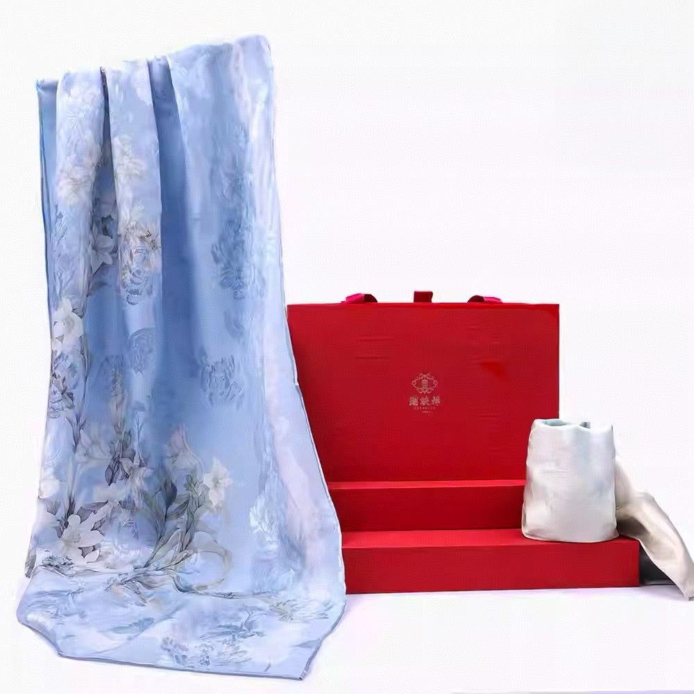Rui Fu Xiang  Mulberry Silk Scarf - Premium Gift Women's Scarfs
