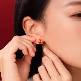 The Palace Museum Fu Lu Xin Xi Gourd Earrings