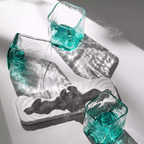 The Palace Museum Panorama of Rivers and Mountains Glass Cup Set