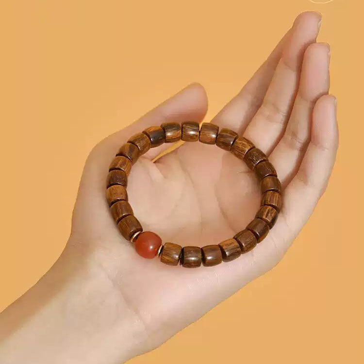 Shangxinle Forbidden City Straight-Cut Bead Red Agate Bracelet