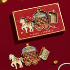 The Palace Museum Galloping Horse & Luxury Car Perpetual Calendar Fridge Magnet