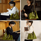 The Palace Museum Jade Rabbit Among Blossoms Velvet Shoulder Bag