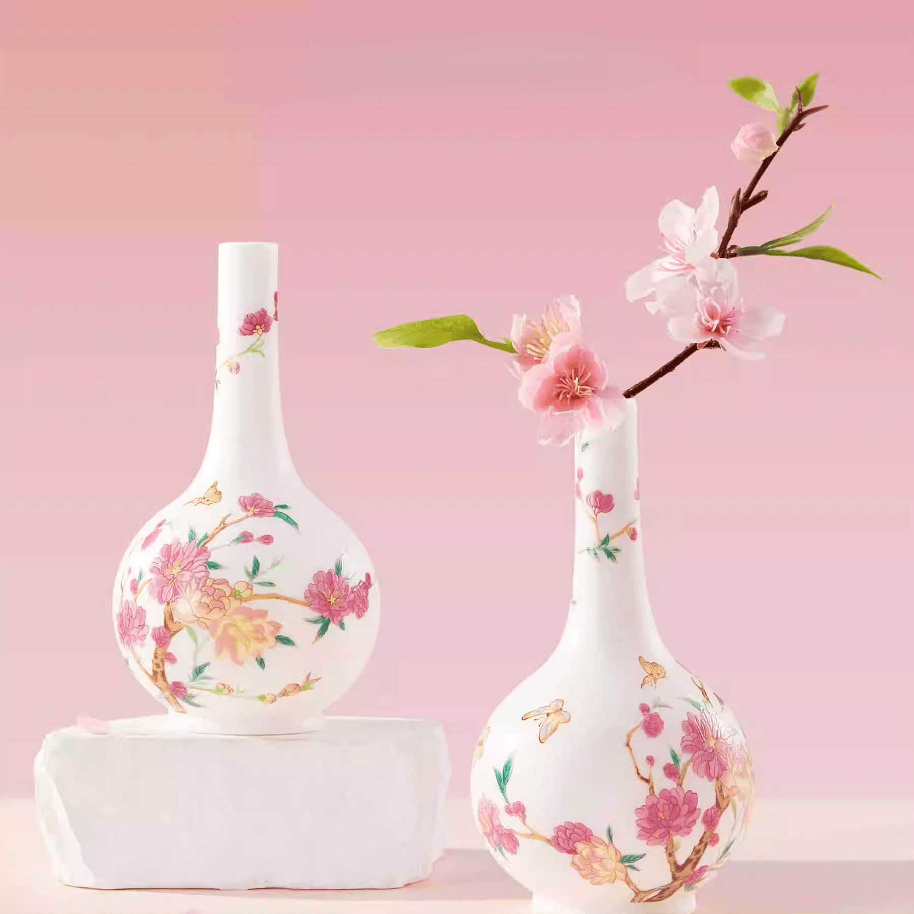 The Palace Museum Butterfly Dance Among Blossoms Ceramic Vase