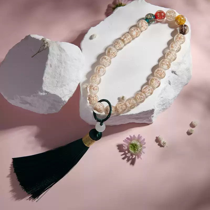 Shangxinle Forbidden City Glaze Colorful Handheld Prayer Beads Bracelet