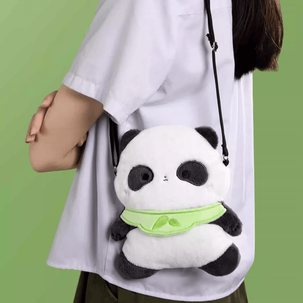 The Palace Museum Panda & Calligraphy Art Plush Crossbody Bag