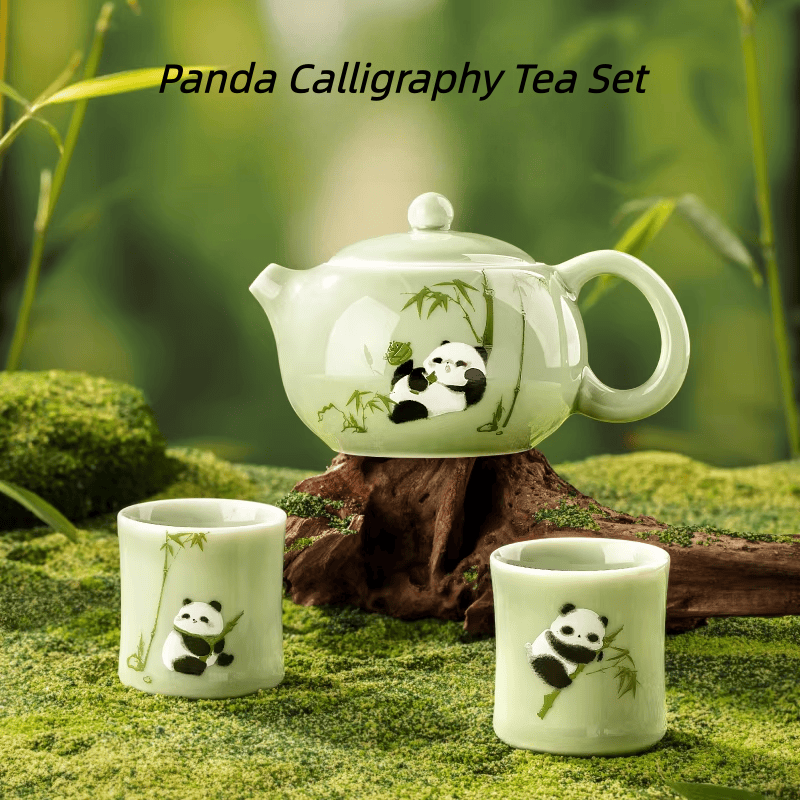 The Palace Museum Panda Calligraphy Tea Set
