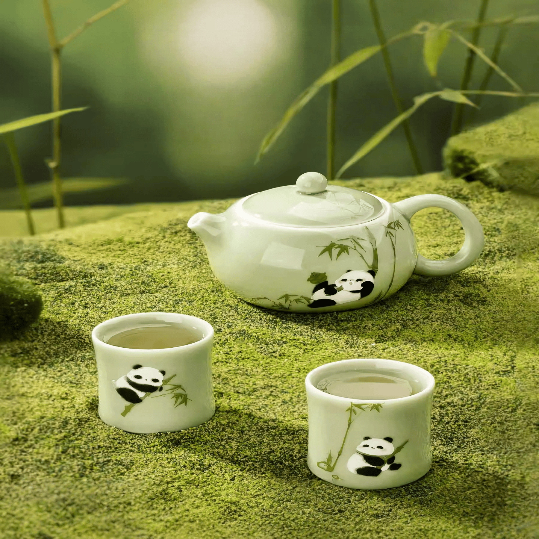 The Palace Museum Panda Calligraphy Tea Set