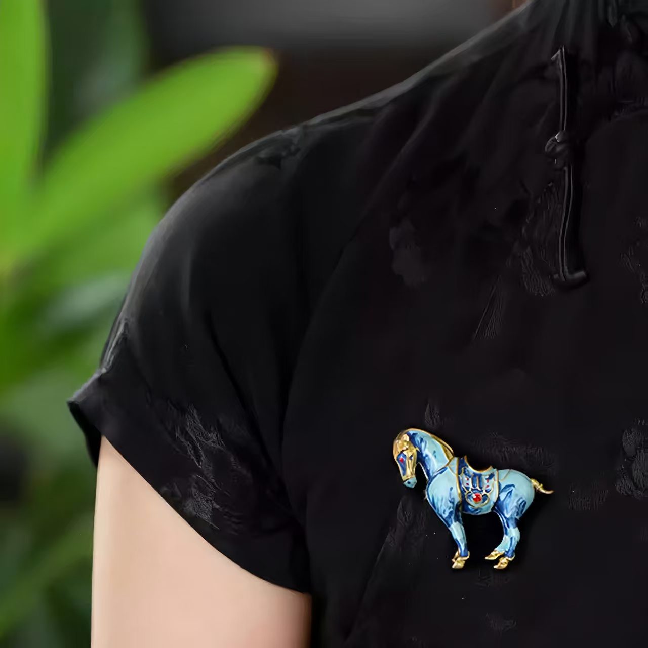 The Cloisonne Horse Year Brooch Premium Light Luxury Women's Pin