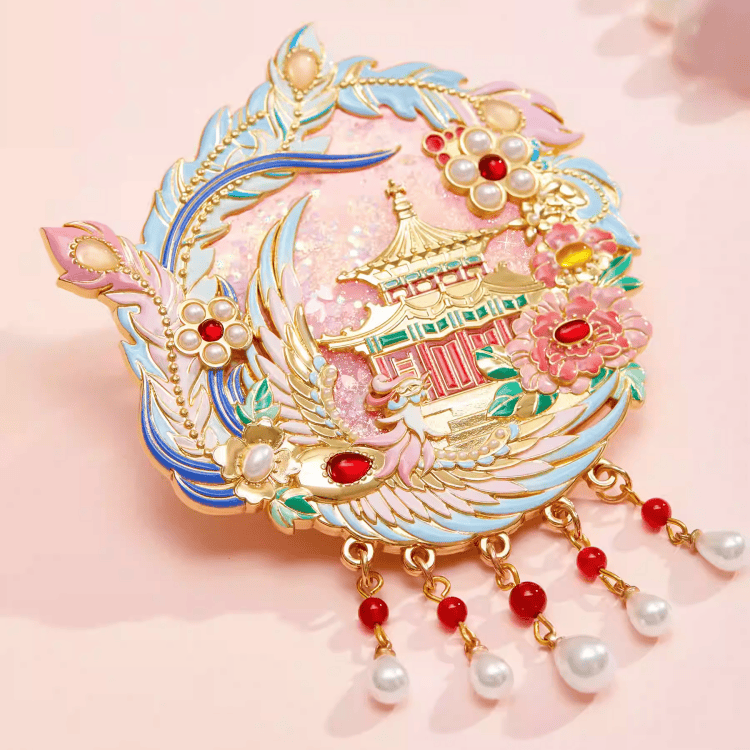 The Palace Museum Dragon Soaring & Phoenix Dancing Flowing Sand Magnet