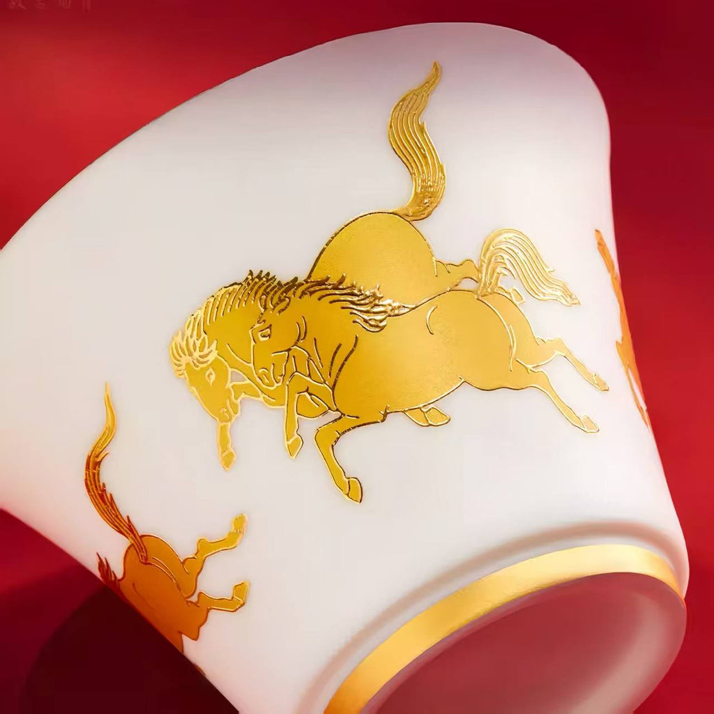 The Palace Museum Golden Junmei Tea Master's Cup Horse Year Gift Set