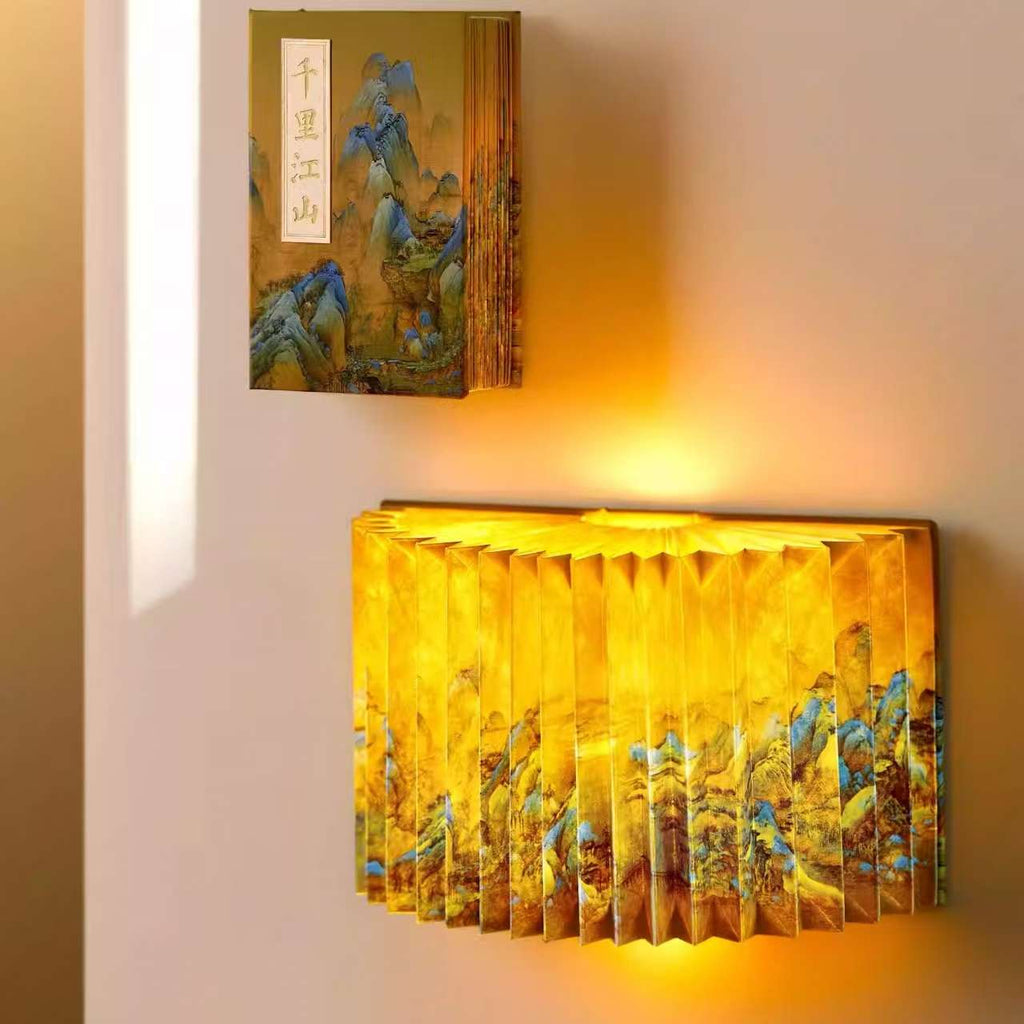 The Palace Museum Qianli Jiangshan Scroll Book Night Light