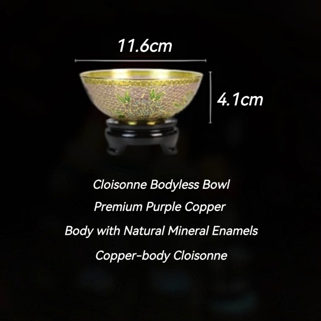 The Cloisonne Enamel Fortune-Attracting Transparent Blue Bowl