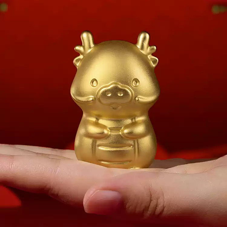 Shangxinle Forbidden City Golden Dragon Office Desk Copper Ornament