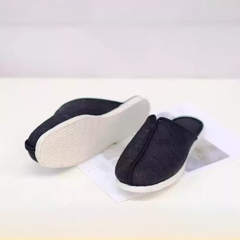 Neilian Sheng  Home Slippers Handcrafted Layered-Sole Zen-Inspired Men's Shoes