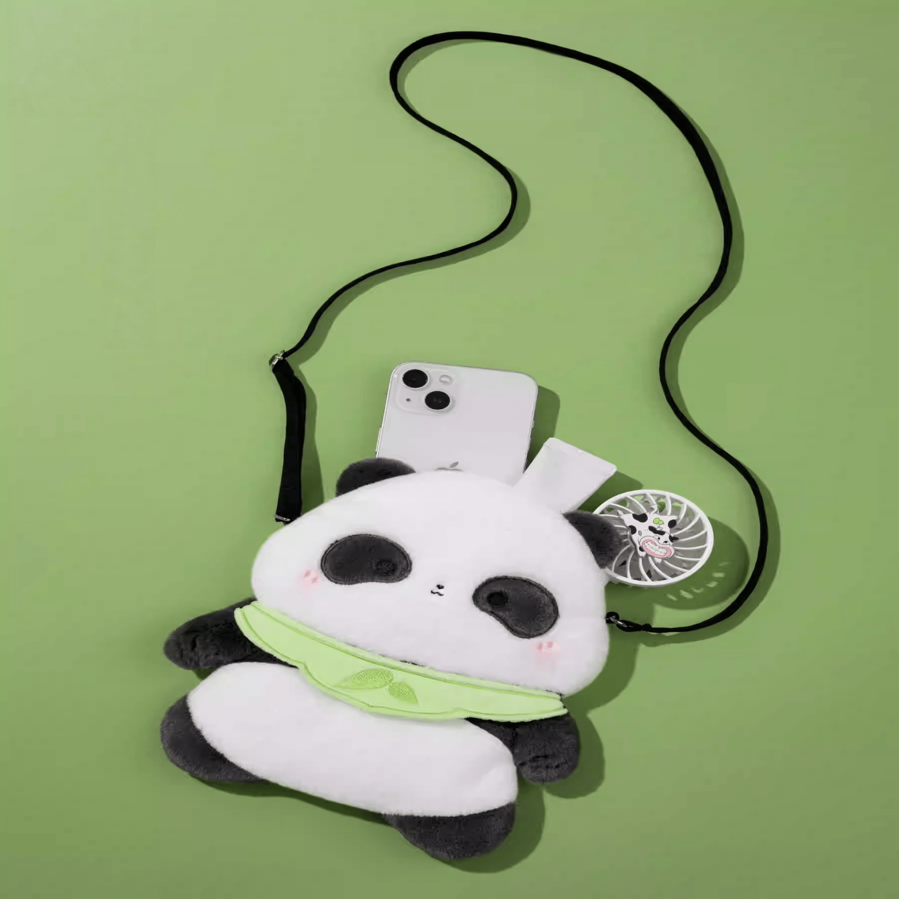 The Palace Museum Panda & Calligraphy Art Plush Crossbody Bag