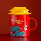 Shangxinle Forbidden City Auspicious Crane Ceramic Tea Cup