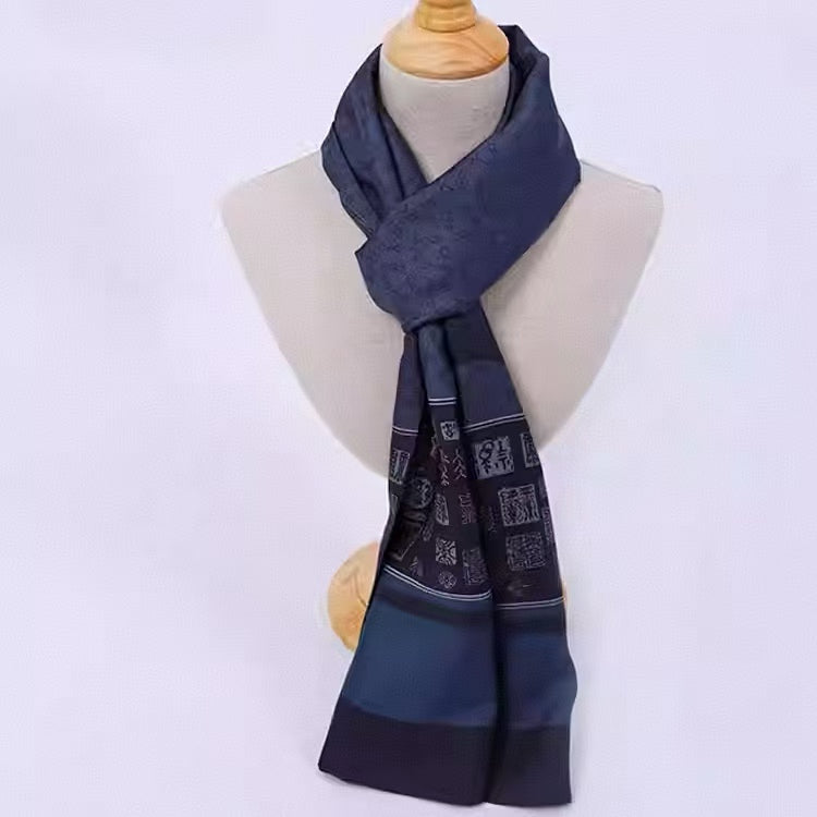 Rui Fu Xiang  Business British-Style Long Silk Men's Scarfs