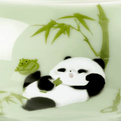 The Palace Museum Panda Calligraphy Tea Set