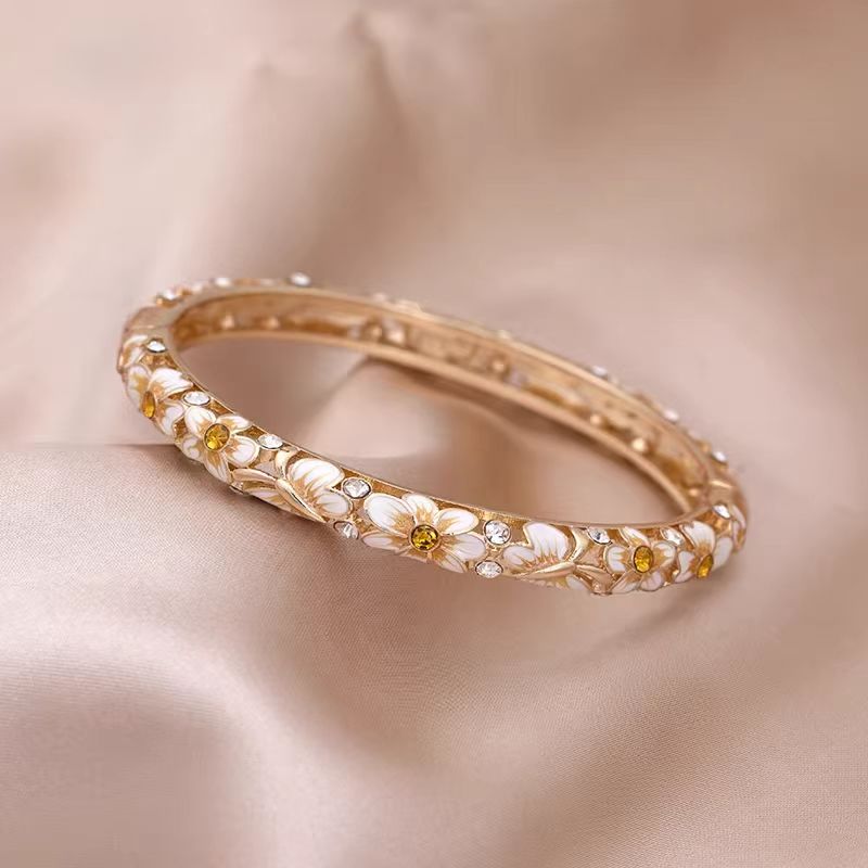 The Cloisonne Bangle Enamel Colorfast Blue-and-White Porcelain Women's