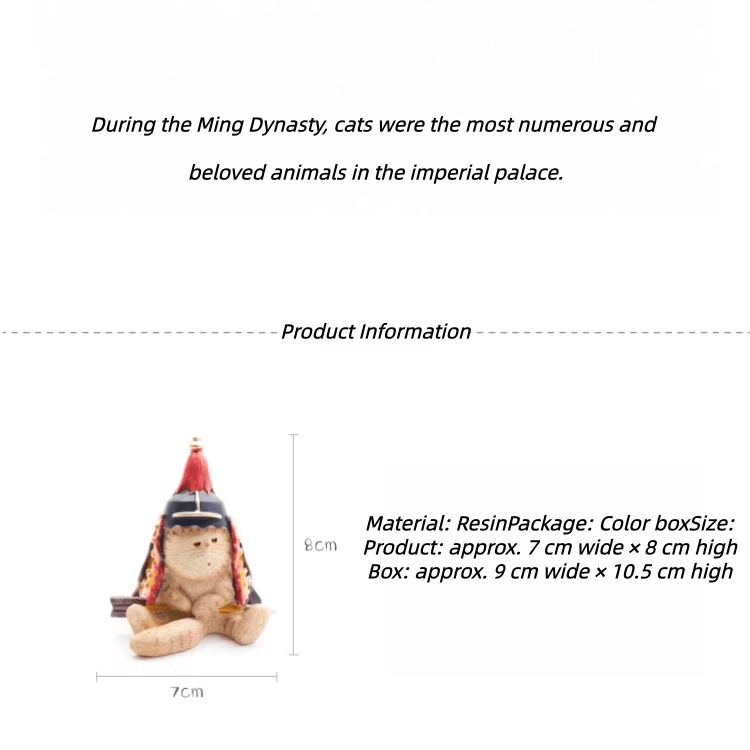 The Palace Museum Imperial General Cat Figurine