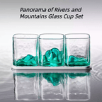 The Palace Museum Panorama of Rivers and Mountains Glass Cup Set
