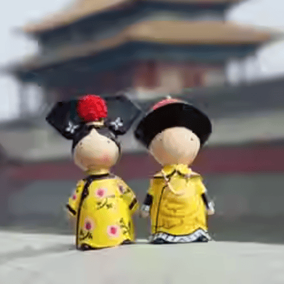 The Palace Museum Imperial Emperor & Empress Coin Bank Figurine