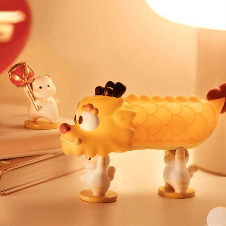 The Palace Museum Cat Dragon-Dancing Night Light Ornament