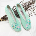 Neilan Sheng Round Toe Embroidered Qianyuan Ruyi Zhuan Wei Yanwan Women's Shoes