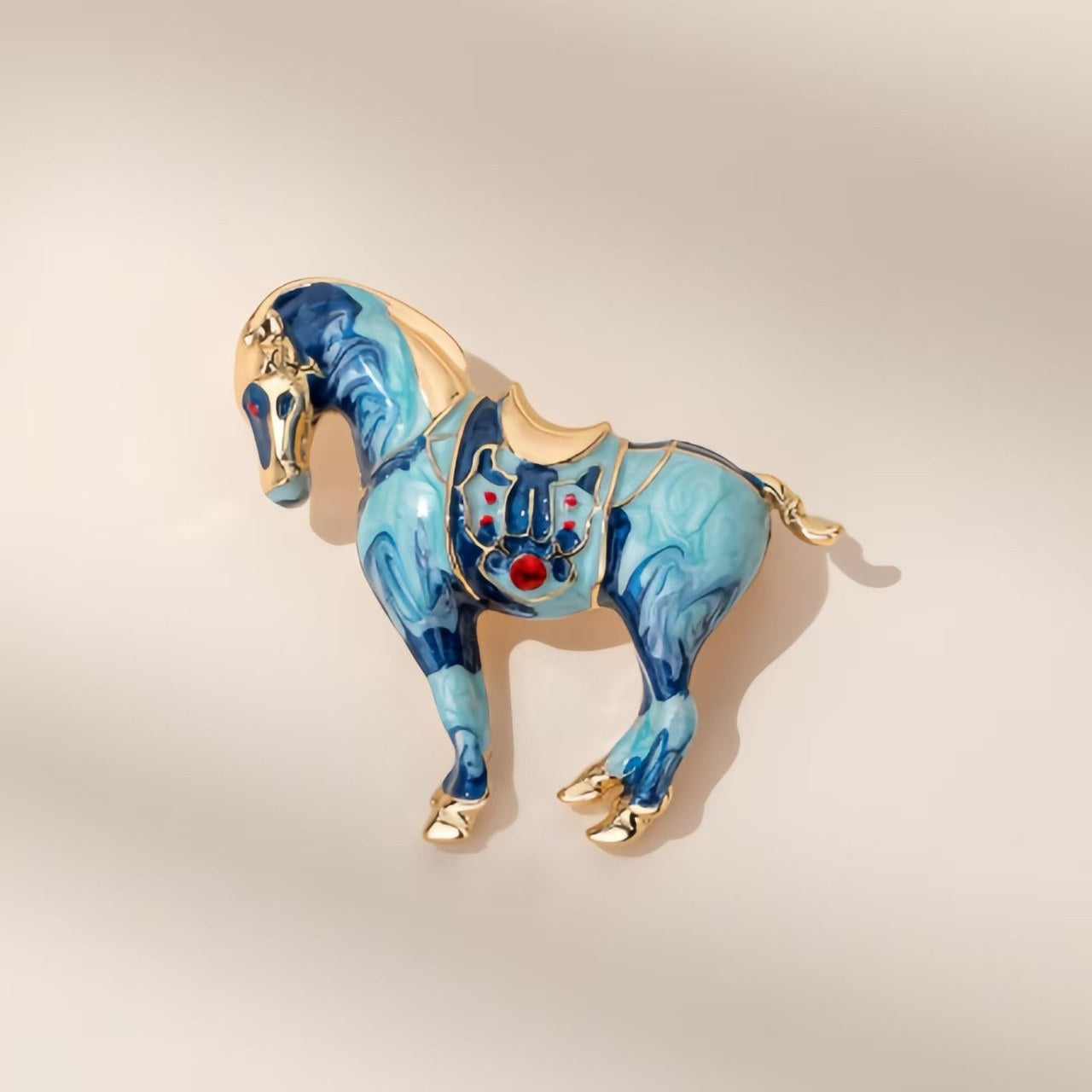 The Cloisonne Horse Year Brooch Premium Light Luxury Women's Pin