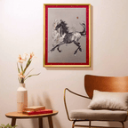 The Palace Museum Xu Beihong's Two Horses Decorative Painting