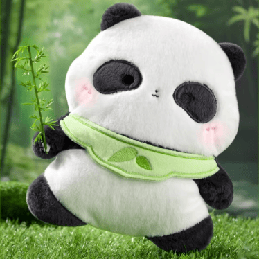 The Palace Museum Panda & Calligraphy Art Plush Crossbody Bag