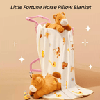 The Palace Museum Little Fortune Horse Pillow Blanket