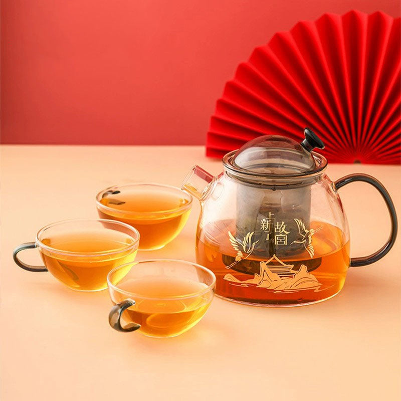 Shangxinle Forbidden City High-Temperature Resistant Glass Bubble Fruit Teapot Cover