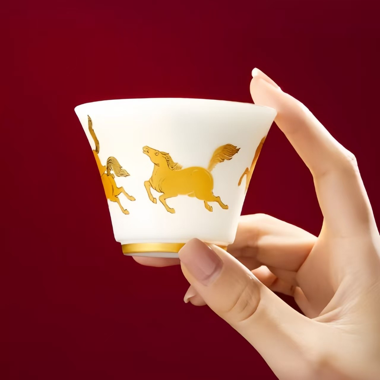 The Palace Museum Golden Junmei Tea Master's Cup Horse Year Gift Set